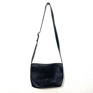 Coach Black Pebble Leather Flap Crossbody Bag Purse No. A5B-4903
